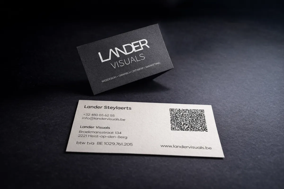 Logo ontwerp en visitekaartje (drukwerk) door Lander Visuals